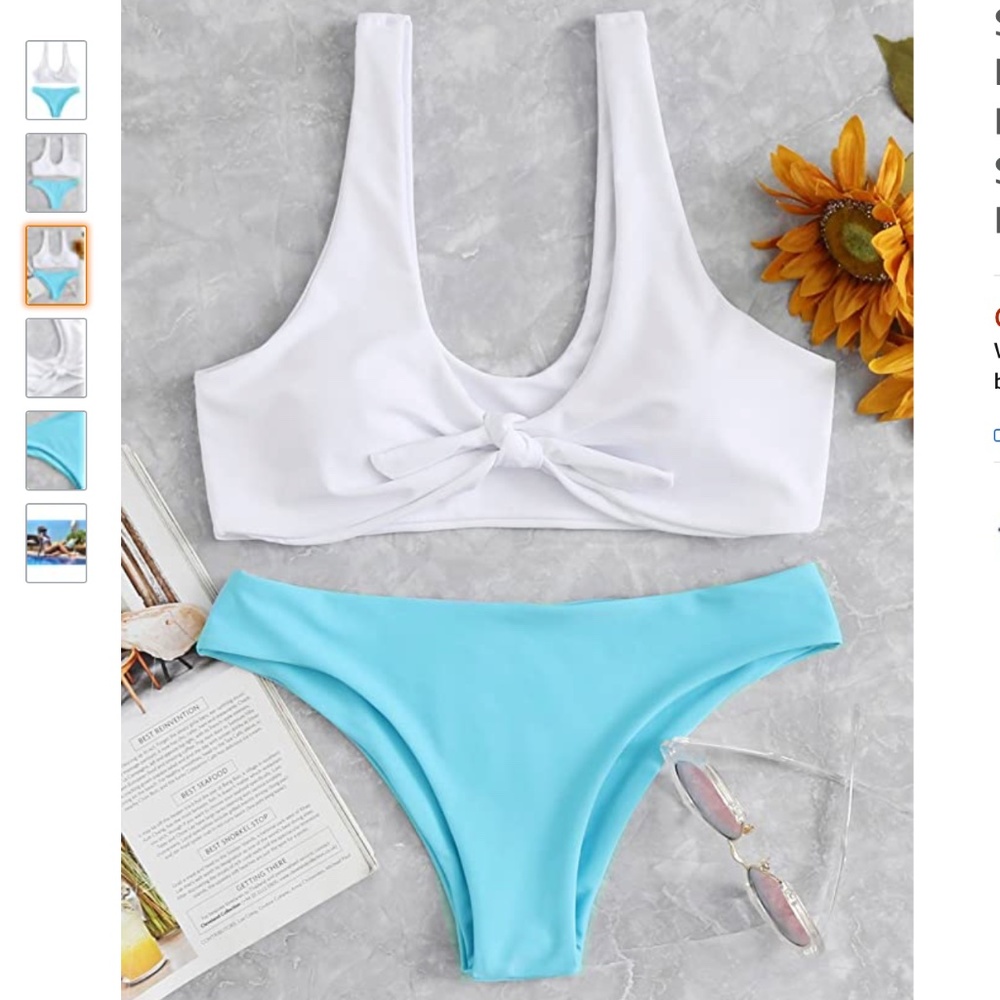 Two Piece Tie Front Bikini